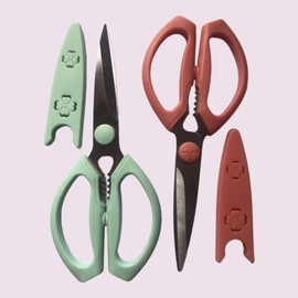 Kitchen Scissors, Heavy Duty Kitchen Shears with Sharp Stainless Steel Blades, Dishwasher Safe Cooking Scissors for Cutting Meat, Fish, Vegetables, Set of 2