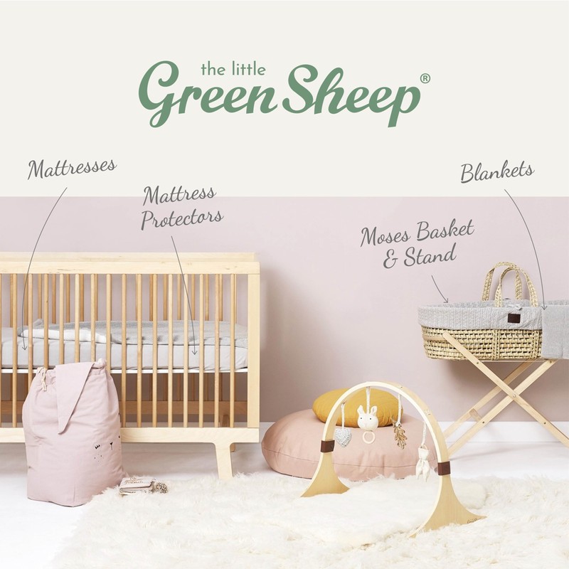 The Little Green Sheep Knitted Cellular Baby Blanket - 75