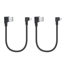 Maixbomr 90 Degree Micro USB Cable 9inch, USB A Right Angle to Micro USB Left Angle Charging and Data Transfer, for Cellphone, Dash Cam, Camera etc(2Pcs)