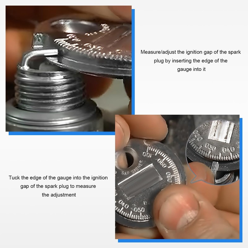 JUSTTOP 2 PCS Spark Plug Measuring Tool, Spark Plug Gap