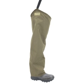 FROGG TOGGS mens Heavy-duty Wader, Brush Hogg Heavy Duty Nylon Bootfoot Hip Wader Cleated Outsole, Brown, 11 US