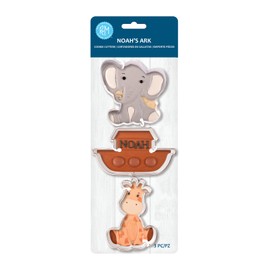 R&M International 5221 Noah's Ark Cookie Cutters, Elephant, Giraffe, Ark, 3-Piece Set