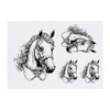 4 x 'horse' Temporary Tattoos - Water Resistant, Skin-Safe, Non-Toxic