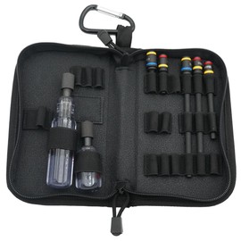 Malco CRHEXKIT2 C-RHEX Hex Drivers with 1/4 & 5/16 in. and 5/16 & 3/8 in. hex sizes plus two handles, Set of 7 (MSHC, MSHMLC, MSHXLC, MSHC1, MSHXLC1, CONNEXT1, CONNEXT2)