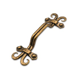 khtumeware 5 Pack Rustic Antique Brass Cabinet Pulls 3-3/4" Hole Center Hammered Vintage Kitchen Cabinet Handles Hardware for Dresser Drawers Refined Rustic Collection