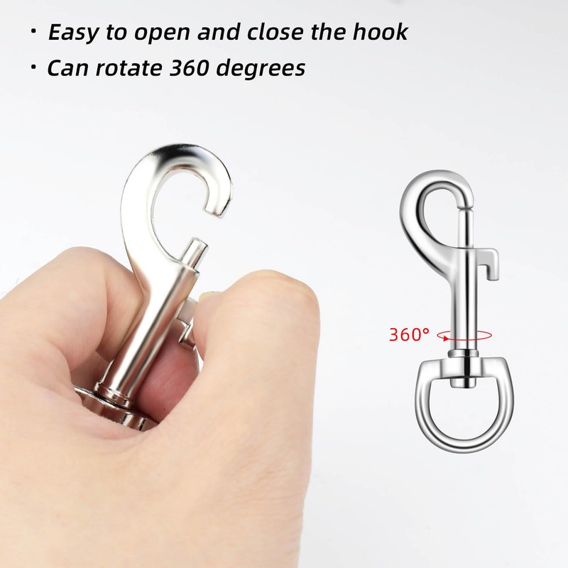 6 Pack Swivel Eye Bolt Snap Hooks for Pet Leash,