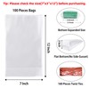 Morepack Flat Bottom Cellophane Bags,100 Pcs 7x3x12 Inches Clear Cello