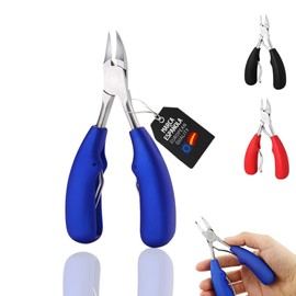 Nagelzange aus Edelstahl, Nagelknipser für dicke und eingewachsene Nägel, Nagelzange für Maniküre und Pediküre, professionell, sicher und ideal für ältere Menschen, Blau