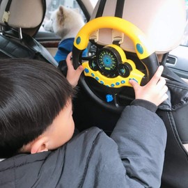 Coherny Simulated Driving Controller Portable Simulated Driving Steering Wheel Copilot Toy Children's Educational Sounding Toy Small Steering Wheel Toy Gift Funny Interactive Driving Wheel with Music