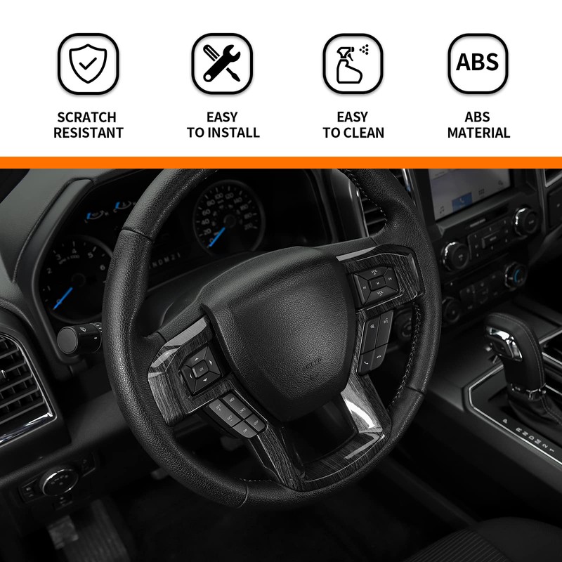 Hoolcar Interior Center Console Dashboard Navigation Trim Cover Kit ABS