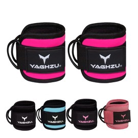 YAGHZU Ankle Straps for Cable Machines Women - Adjustable Gym Ankle Strap for Cable Machine, Neoprene Padded Cable Straps, Durable Leg Strap with Cable Cuff, Glute Kickback Ankle Strap with D Rings