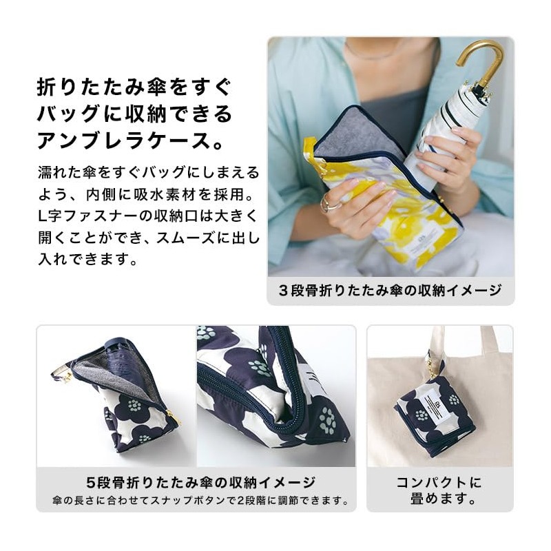[2025] Wpc. Patterns Umbrella Case, Girly Cherry, Navy, W173-430-202