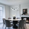 MAYNA Modern Chandelier with Remote Control, Dimmable LED Chandelier with