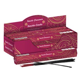 Punto Aroma - Incienso - Ingredientes Naturales - Tiempo de combustión de 35 a 40min - Contenido: 6 Cajas con 20 varitas de Incienso Cada una - Sandalo Canela