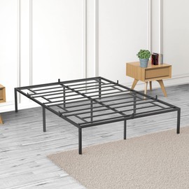 Amyove Full Bed Frame 14 Inch Black Metal Full Bed Frame,No Box Spring Needed Full Size Platform Bed Frame (Full)
