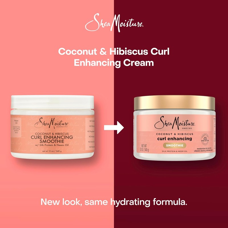 SheaMoisture Coconut & Hibiscus Curl Enhancing Smoothie, 12 Ounce