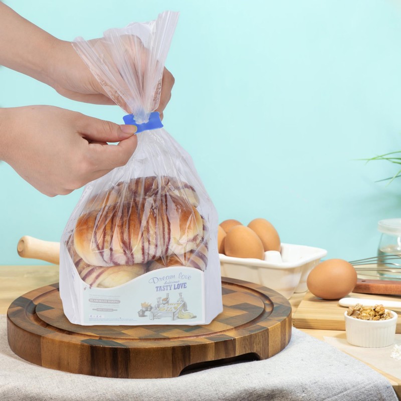 Sarini 100 Pieces Reusable Plastic Bread Clips Keep Your Food