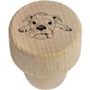 19mm 'Grumpy Boxer Dog' Wooden Bottle Stopper/Cork (BS00020014)