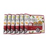 Fall Farmhouse Red Truck and Pumpkins Placemats, Hello Fall Set