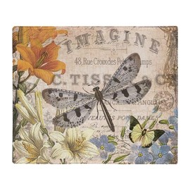 CafePress Modern Vintage French Dragonfly Throw Blanket Soft Fleece Throw Blanket, 50"x60" Stadium Blanket