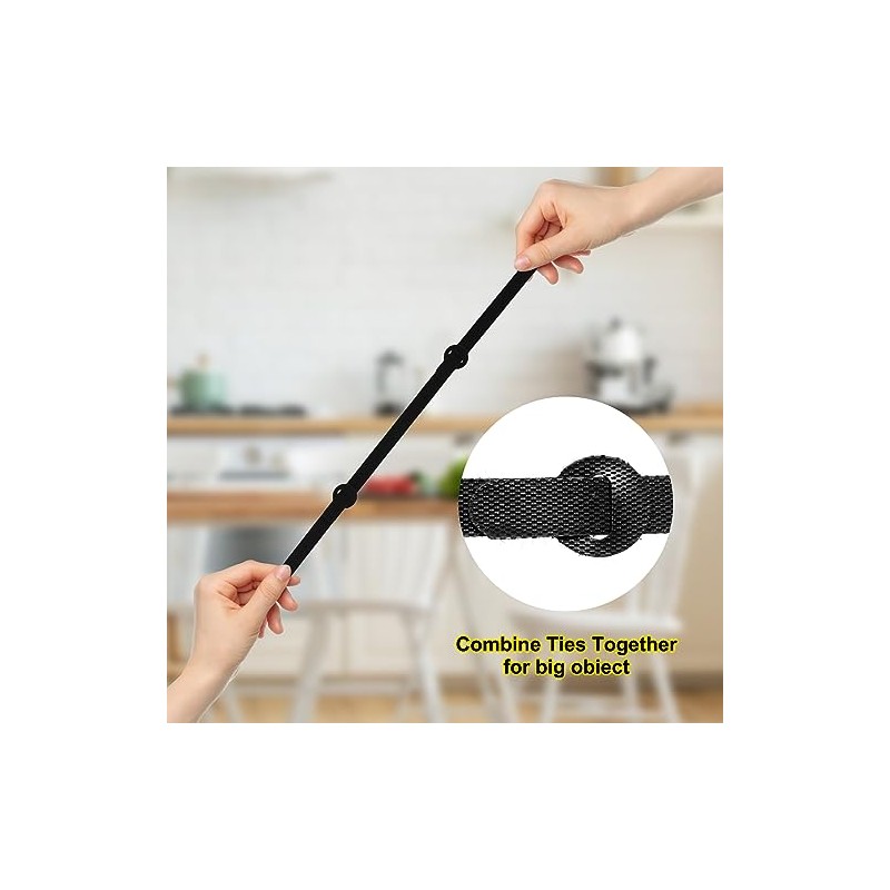 Reusable Cable Ties, 6-Inch Fastening Cable Straps Cable Management, Multi-Purpose