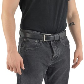 Gusti Leather Piece Silva Simple Leather Belt with Buckle Belt Accessories Men's Leather, black