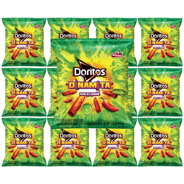 Doritos Dinamita Chile Limon, 1.125oz Bags, Pack of 10