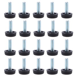 SZETOSY Adjustable Furniture Feet, M8 x 24 mm Levelling Feet, Pack of 20 Furniture Height Adjustable Screw Feet, Low Noise, Non-Slip Plastic Base