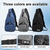 FuninCrea Men's Sling Bag with 3 Zip Pockets and Compartment,