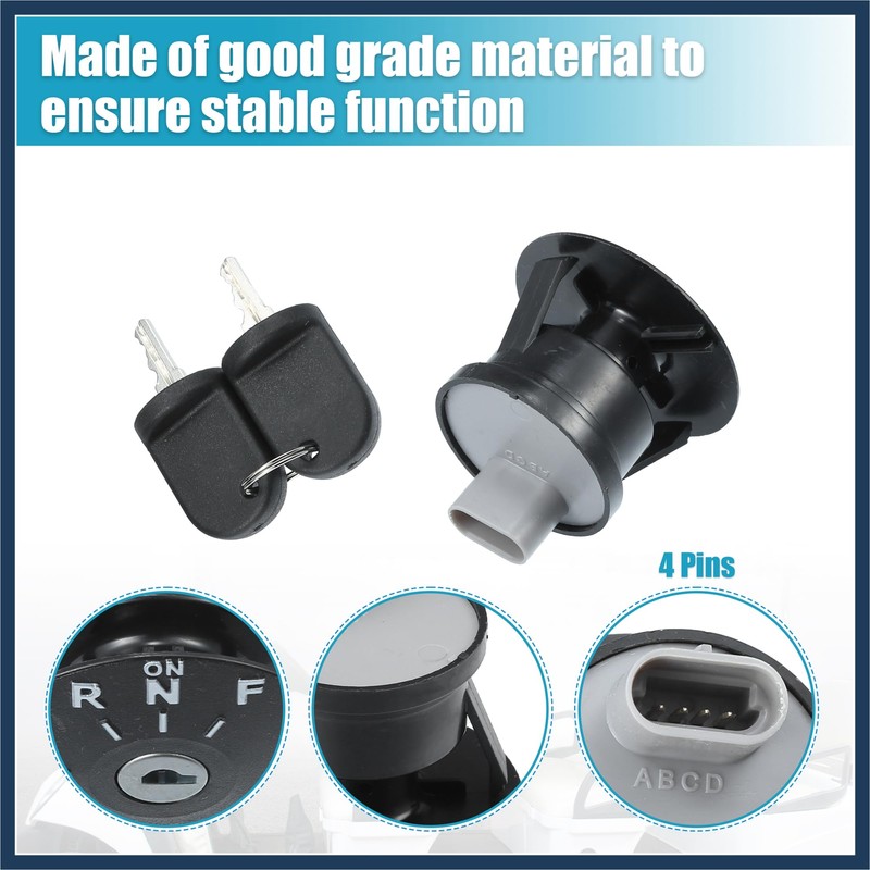INFINAUTO Ignition Switch with Keys Fit for EZGO RXV 48V
