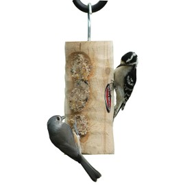 Kettle Moraine Mini Cedar Upside Down Clinger Or Vertical Suet Plug Log Feeder