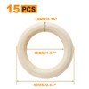 Uenhoy 15 Pcs 60mm/2.36" Natural Wood Rings, Unfinished Wooden Rings