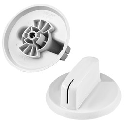 2 PCS WE03X25285 Dryer Timer Control Knob Compatible with Hotpoint GE Dryer - White Durable Knob Replaces AP6032623 PS11763058