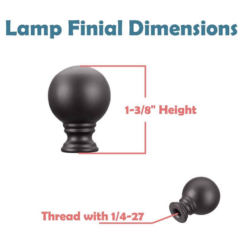 Aspen Creative 24041-31 Finial Lighting & Lamp Accessory, Oil Rubbed