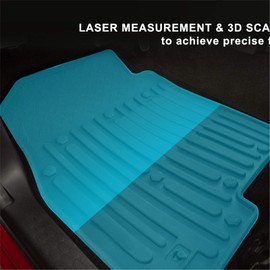 KIWI MASTER Floor Mats Compatible for 2013-2018 Dodge Ram 1500/2500/3500 Crew Cab, 2019-2023 Dodge Ram 1500 Classic Crew Cab All Weather Mat TPE Front & Rear 2 Row OEM Slush Liners Set