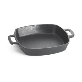 TableCraft Pre-Seasoned 10" Cast Iron Square Fry Pan | Commerical Quality for Restaurant or Home Kitchen Use, 2 quart, Black
