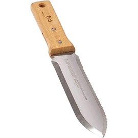 NISAKU NJP650 The Original Hori Hori Namibagata Japanese Stainless Steel Weeding Knife, 7.25-Inch Blade
