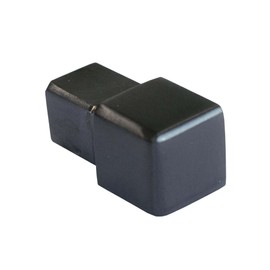 Dalsys End Piece Square Profile 10 mm Black Brushed Stainless Steel