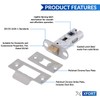 XFORT Tubular Latch, Satin Chrome, Tubular Door Latch For Internal