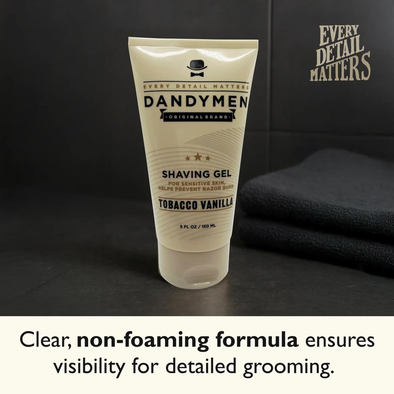 DandyMen Tobacco Vanilla Shave Gel – Precision Shave with Hydration