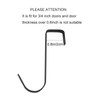 eywlwaar Over The Cabinet Door Single Hooks 5 Pack (Black)