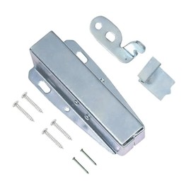 TERF® Heavy Duty Touch Latch Automatic Spring Catch For Press To Open Silver Cupboard Doors Loft Attic Hatches Including Fixing - Pack of 1