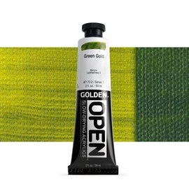 Golden - OPEN Acrylic Colour - 60ml Tube - Green Gold