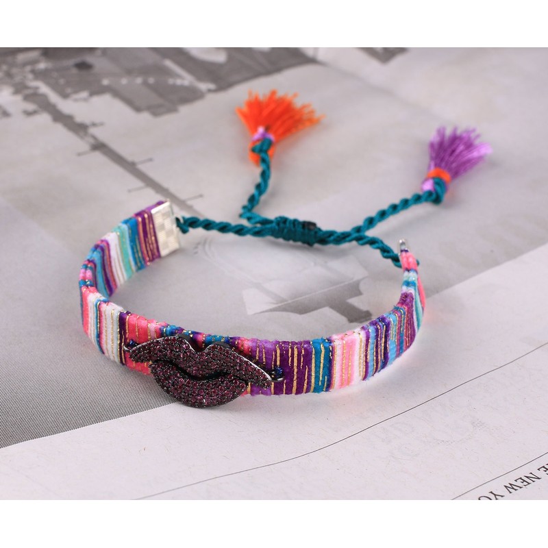 KELITCH Bohemian Strands Bracelets Colorful Tassel Wrap Bracelets Charming Styles