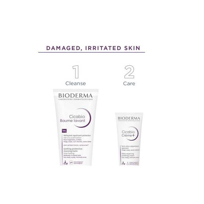BIODERMA, Cicabio, Bálsamo Lavant, Limpieza que Calma Malestar, Skincare Piel