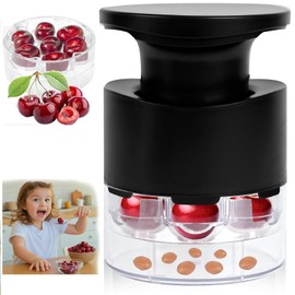 Cherry Pitter Manual Cherry Pitter with Collector Push Down Mechanism for Easy Operation (Black)