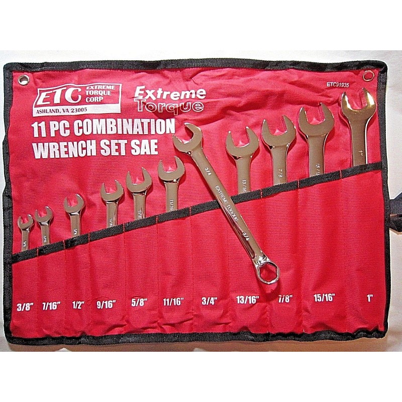 ExtremeTorque Corp. Six Point SAE Combination Extreme Torque Wrench Set