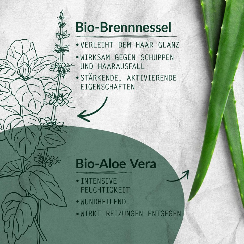 LOGONA Naturkosmetik Organic Aloe Vera Moisturising Shampoo