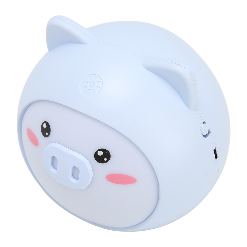 Cute Pig Night Lamp Stepless Dimming 3 Levels Brightness USB