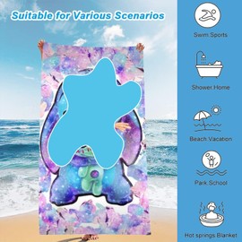 ADYEKSD Cartoon Beach Handtuch, 70 x150cm Kinder Handtuch Badetuch Weiches und Saugfähiges Badetuch mit Süßes Muster, Mikrofaser Strandtuch Perfekt für Strandausflüge, Sport, Yoga, Schwimmen